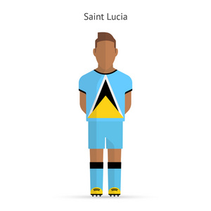 圣卢西亚的足球运动员。足球制服
