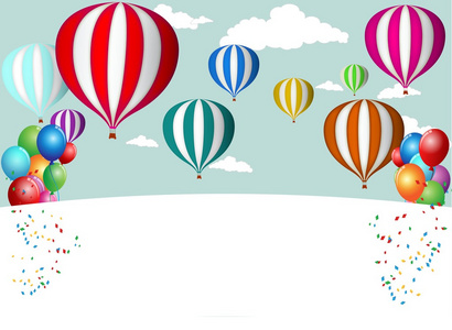 热空气气球庆典背景图片