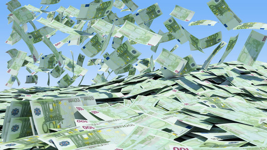 钱从天上图片