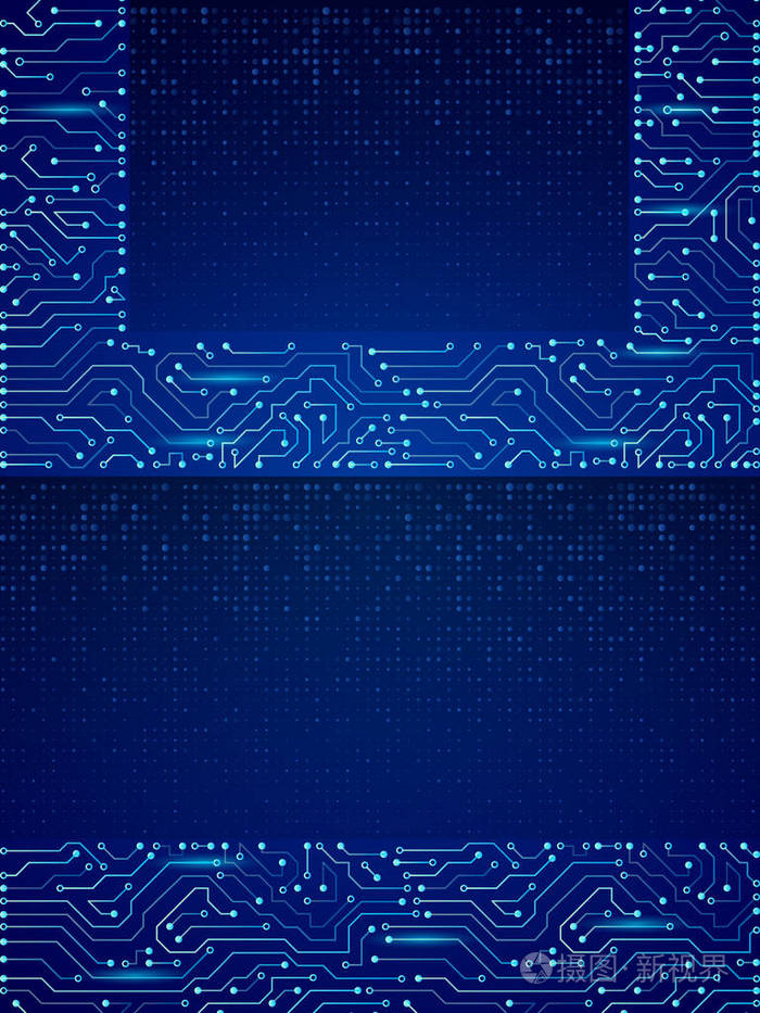 高科技技术蓝色背景纹理