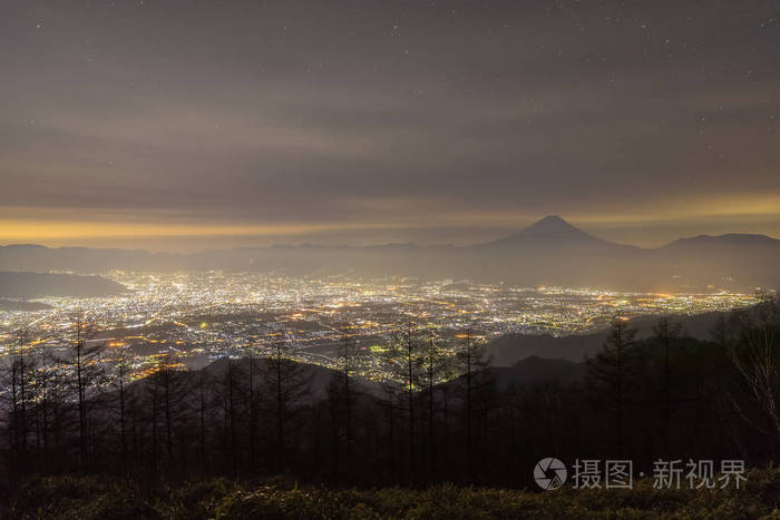 日本富士山和甲府城市夜景照片 正版商用图片080ge4 摄图新视界 日本富士山和甲府城市夜景照片 正版商用图片080ge4 摄图新视界