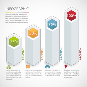 现代的信息图表模板