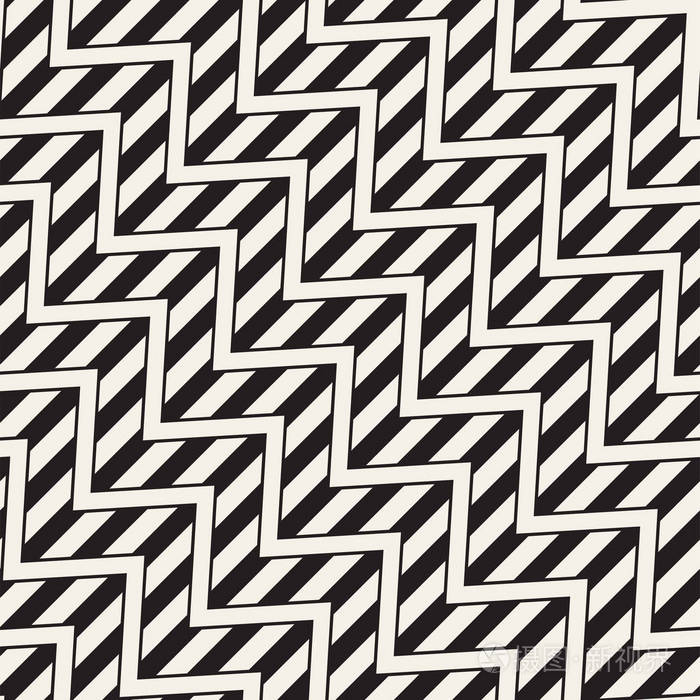 矢量无缝的之字形线条图案抽象的时尚几何背景重复的格子背景