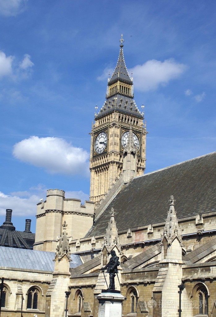 英国议会,威斯敏斯特宫大本钟的钟楼,伦敦英国