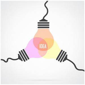 创意灯泡想法概念背景设计