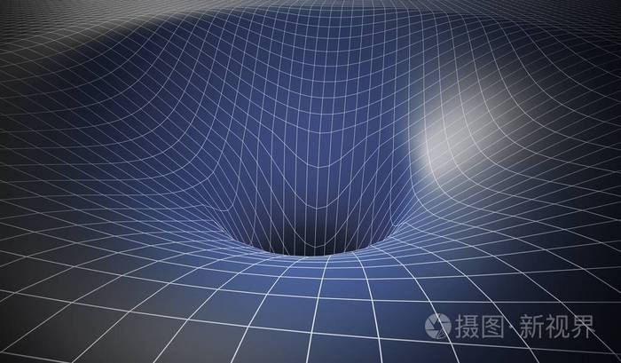 黑洞重力引起的弯曲时空.3d 生病
