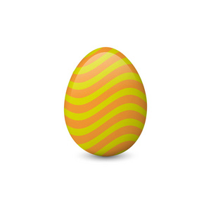 装饰和彩绘复活节彩蛋隔离在白色的背景。矢量插图