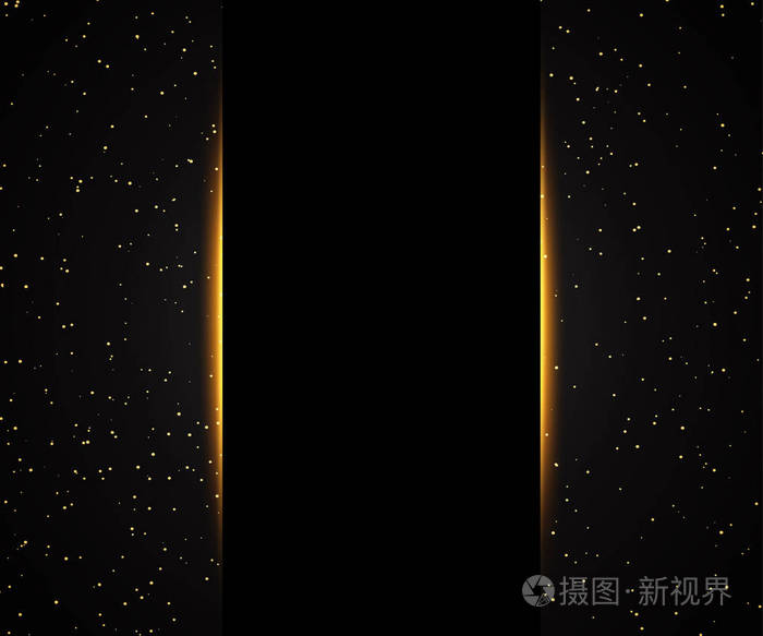 豪华的黑色和金色背景设计演示演唱会表演向量例证