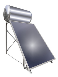用太阳能热水器孤立图片