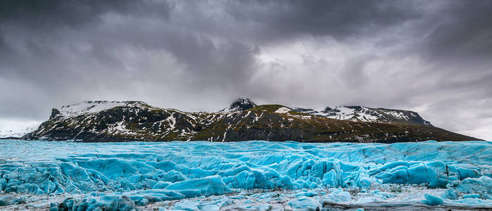 冰岛 Vatnajokull 国家公园 Skaftafell 冰川全景