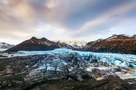 Skaftafell 冰川, Vatnajokull 国家公园在冰岛