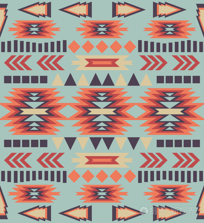 无缝炫彩的纳瓦霍花纹
