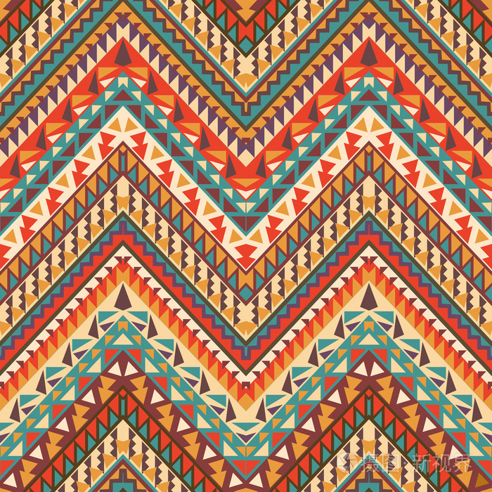 无缝炫彩的纳瓦霍花纹