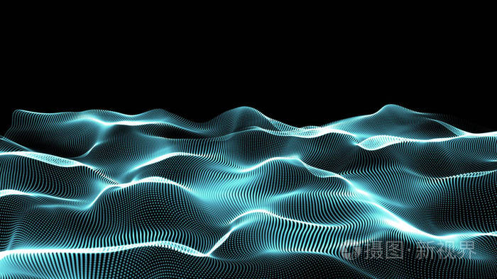 蓝线背景为技术概念, 抽象背景