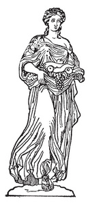 古罗马仙女的图画, 被称为波莫纳的果树