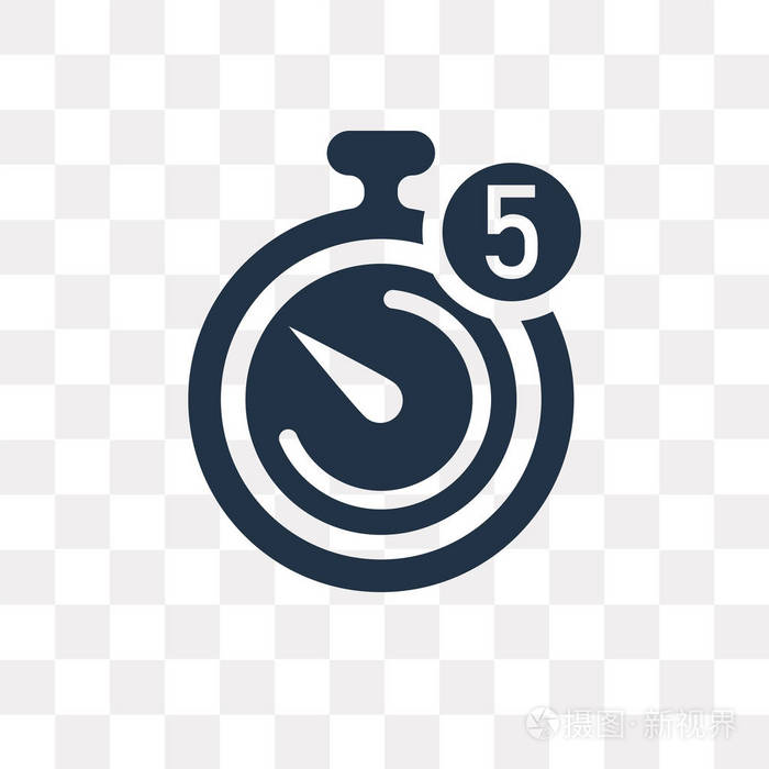 定时器矢量图标隔离在透明背景下, 定时器透明度概念可用于 web 和