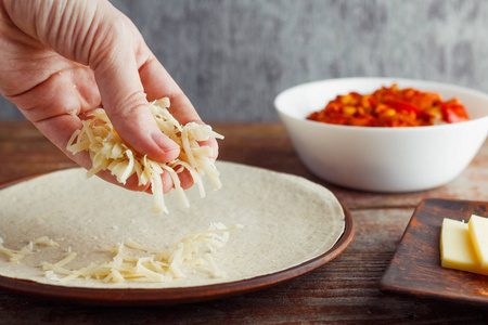 自制烹饪墨西哥 Quesadilla