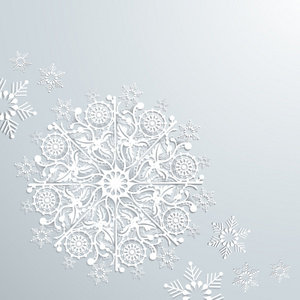 雪花飘落在纸圣诞概念背景图片