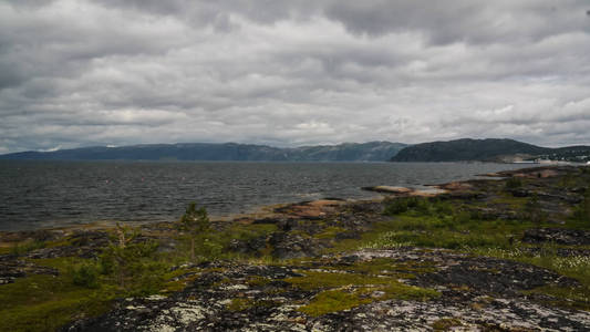 全景 Altafjorden, 芬, 挪威