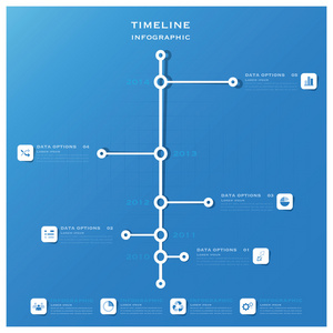 时间线业务信息图表设计模板