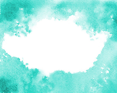 抽象水彩污渍的背景图像, 形成蓝色的随机形状