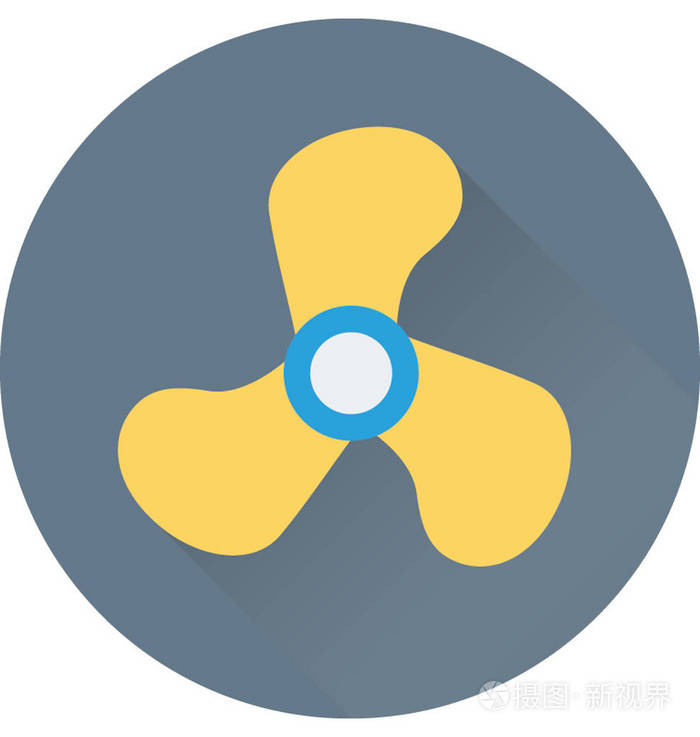 风扇平面矢量图标