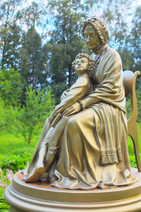 年轻的亚历山大纪念碑普希金与他的护士