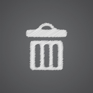 垃圾仓素描 logo 涂鸦 ico