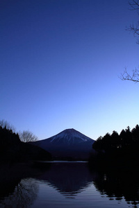 mt. 日本静冈太奴湖富士景黎明前