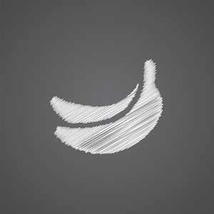 香蕉素描 logo 涂鸦 ico