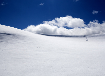 寒冷的冬天景观与雪，蓝蓝的天空和 sunl 的背景