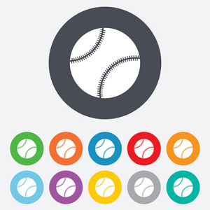 棒球球标志图标。体育符号