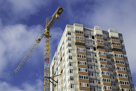 建筑高层建筑起重机图片