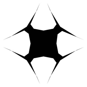 圆形径向抽象元素白色背景上的几何图案