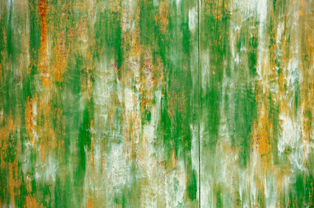 表面与脏污渍绿色脏的金属纹理与开裂的油漆照片