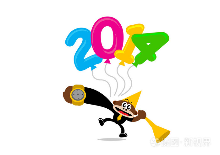 新的一年主题卡通人物