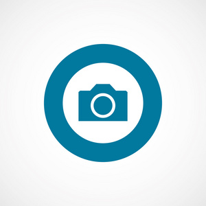 大胆摄影相机大胆的蓝色边框圆 ico照片