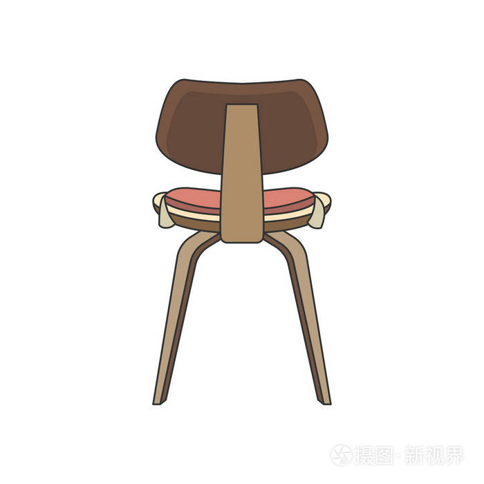 椅子后面的例证