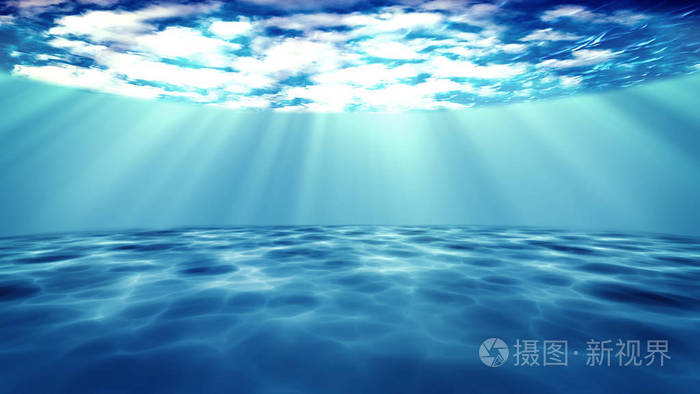 3d. 在水下呈现的太阳光线