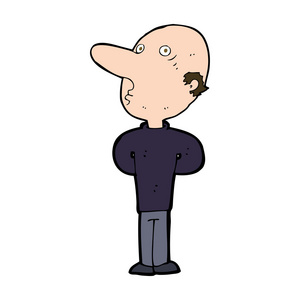 漫画卡通秃顶男人图片