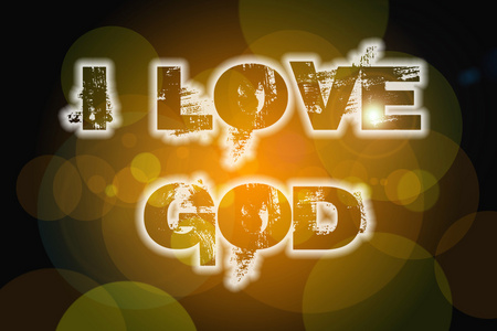 我爱的上帝概念照片
