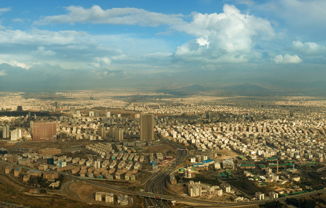 德黑兰的天际线空中全景图