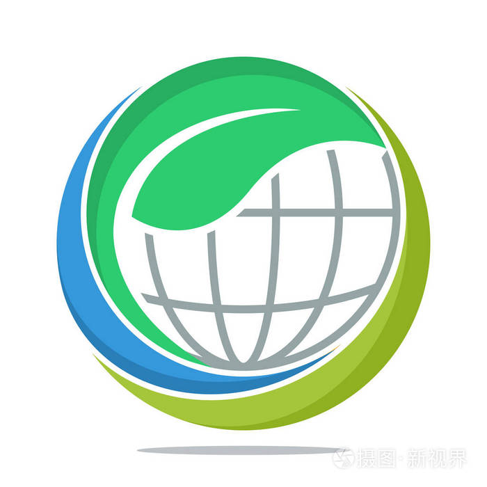 图标徽标与环境可持续地球的概念
