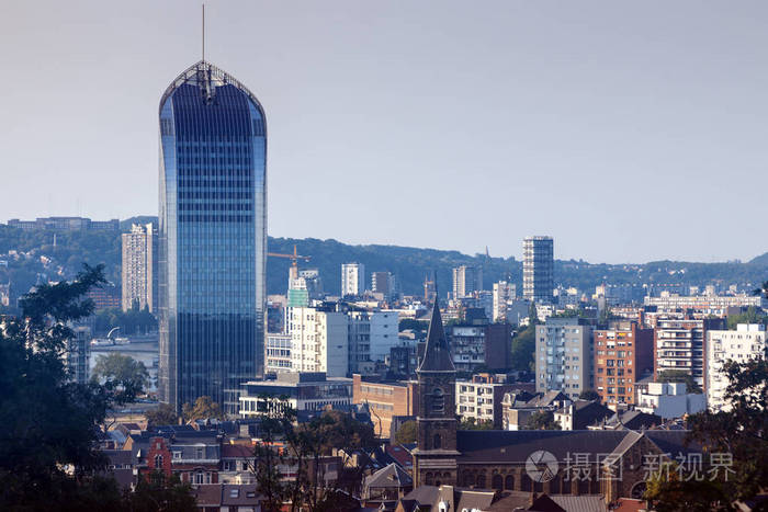 全景的列日空中照片列日瓦隆比利时