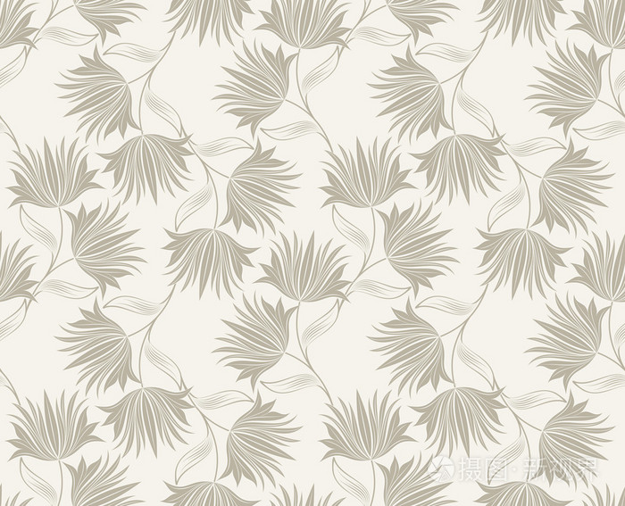 无缝高档花卉图案的壁纸设计