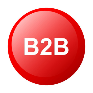 bouton 互联网 b2b 图标红白色背景