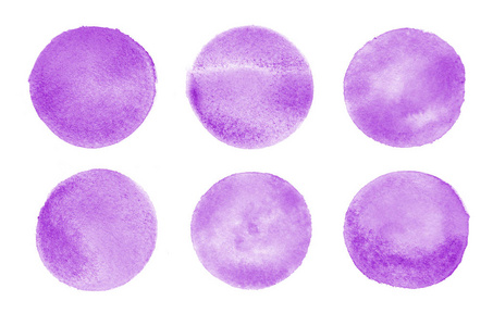 抽象水彩斑点形成紫色圆形的背景图像