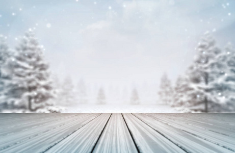 冬季自然3d 场景可编辑背景插图