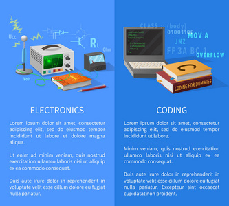 电子和编码课程宣传海报图片