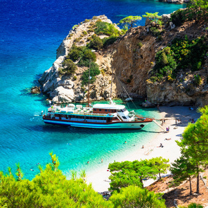 美丽的卡尔帕索斯岛, 全景, 希腊